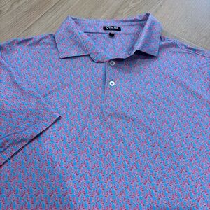 Vivid Golf Performance Men’s Polo Shirt Cowboy Boot Print XL